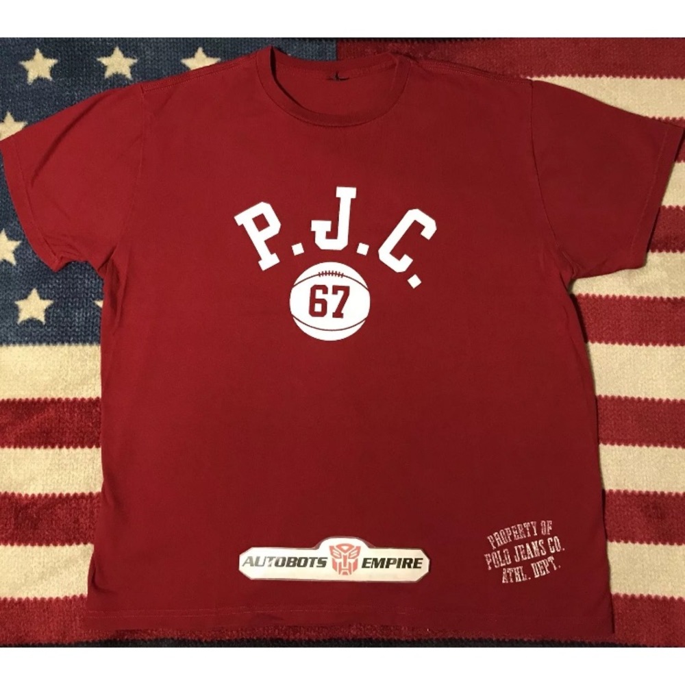 Vintage Ralph Lauren Polo Jeans 67 PJC Basketball shirt L pwing Stadium Rlpc Rl